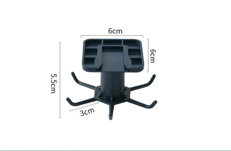 Hook Organizer 360 Degree Rotating Self-Adhesive No-Drill