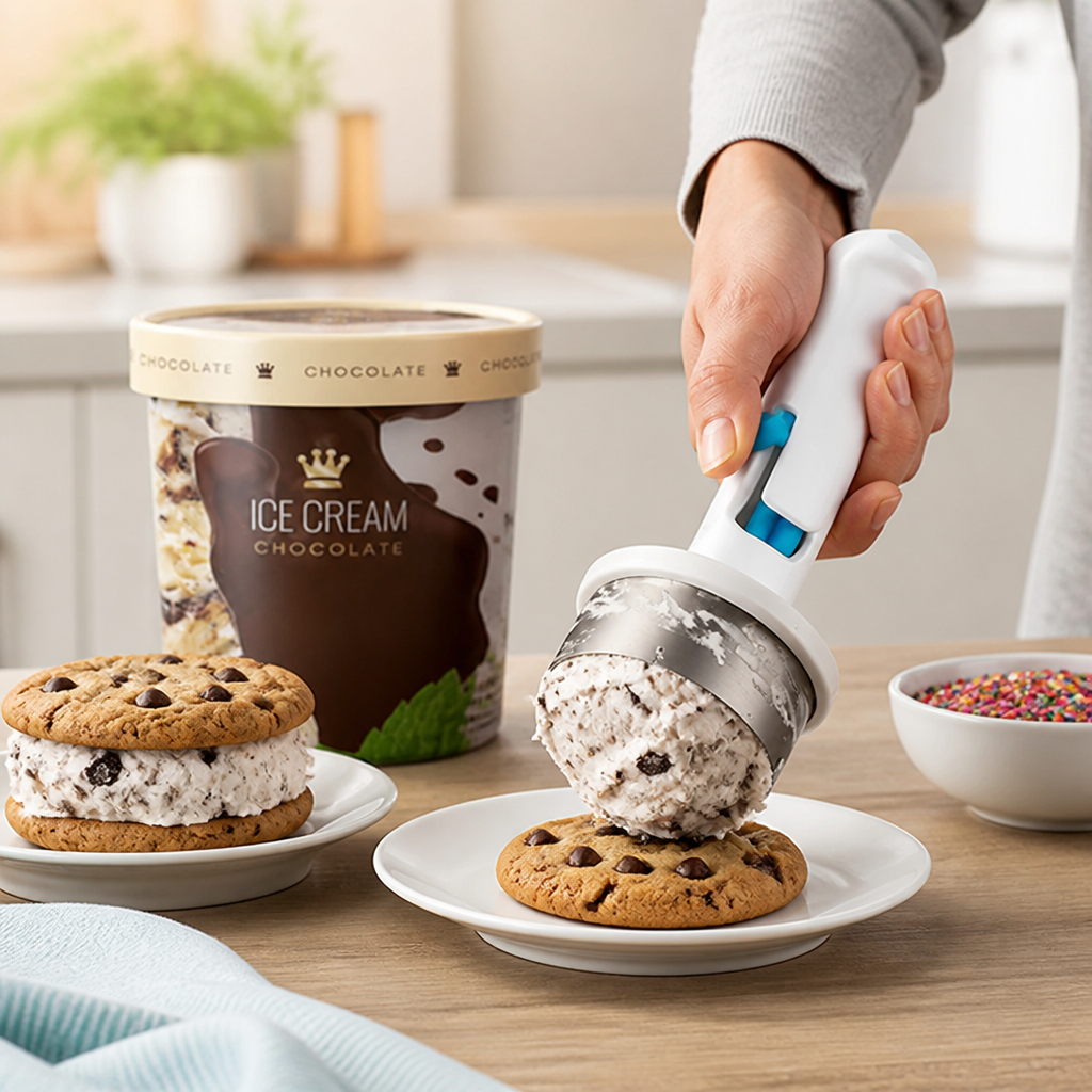 Ice Cream Scoop Half-Cup Portioner Dishwasher Safe
