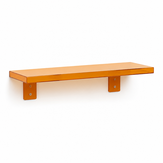 Industrial Metal Support Brackets Floating Wall Shelf (Includes Mounting Kit)
