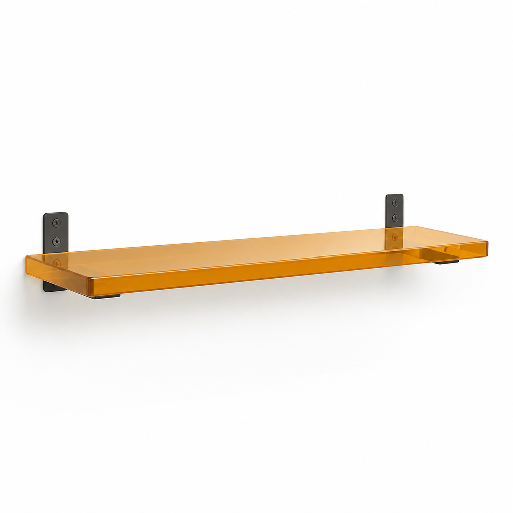 Industrial Metal Support Brackets Floating Wall Shelf (Includes Mounting Kit)