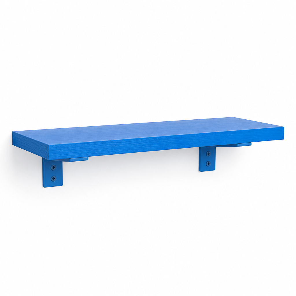 Industrial Metal Support Brackets Floating Wall Shelf (Includes Mounting Kit)