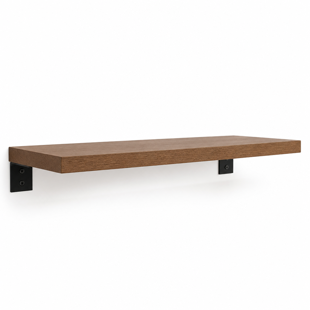 Industrial Metal Support Brackets Floating Wall Shelf (Includes Mounting Kit)