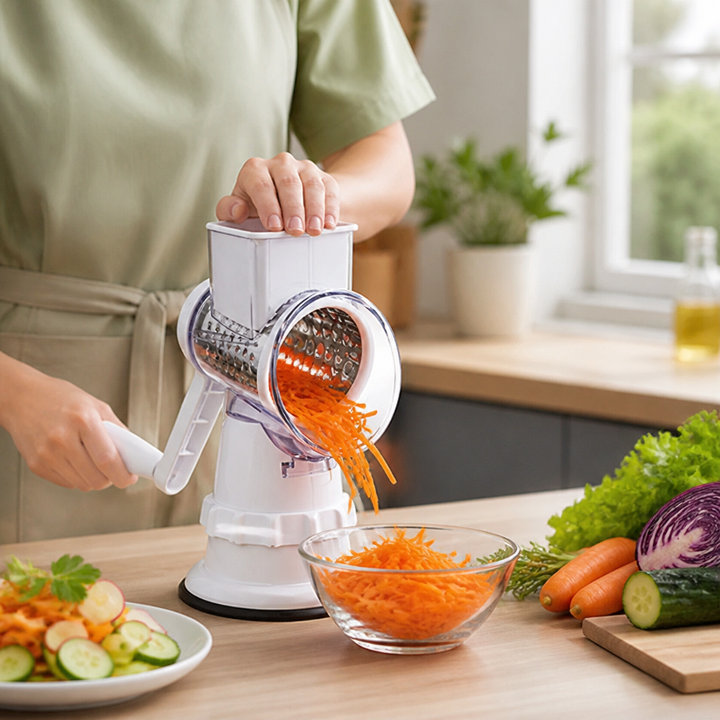 Julienne and Thick Slices Vegetable Cutter with Hand Guard