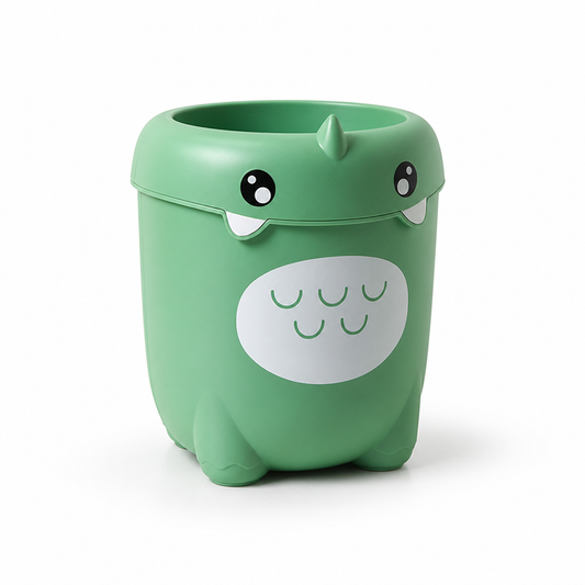 Kids Dinosaur-Shaped Countertop Trash Can (12-Inch)