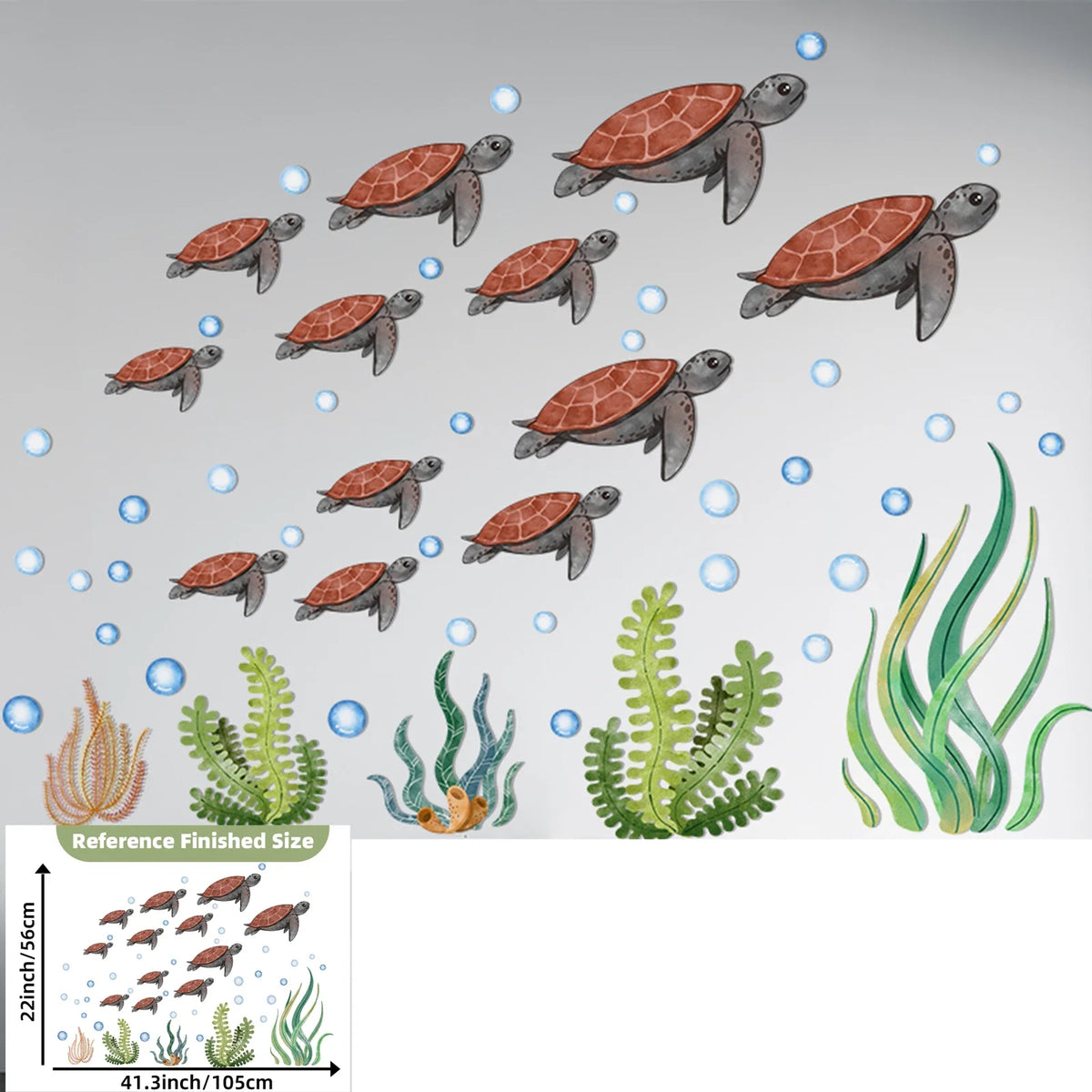 Kids Wall Decals Ocean Animals Peel-And-Stick Repositionable