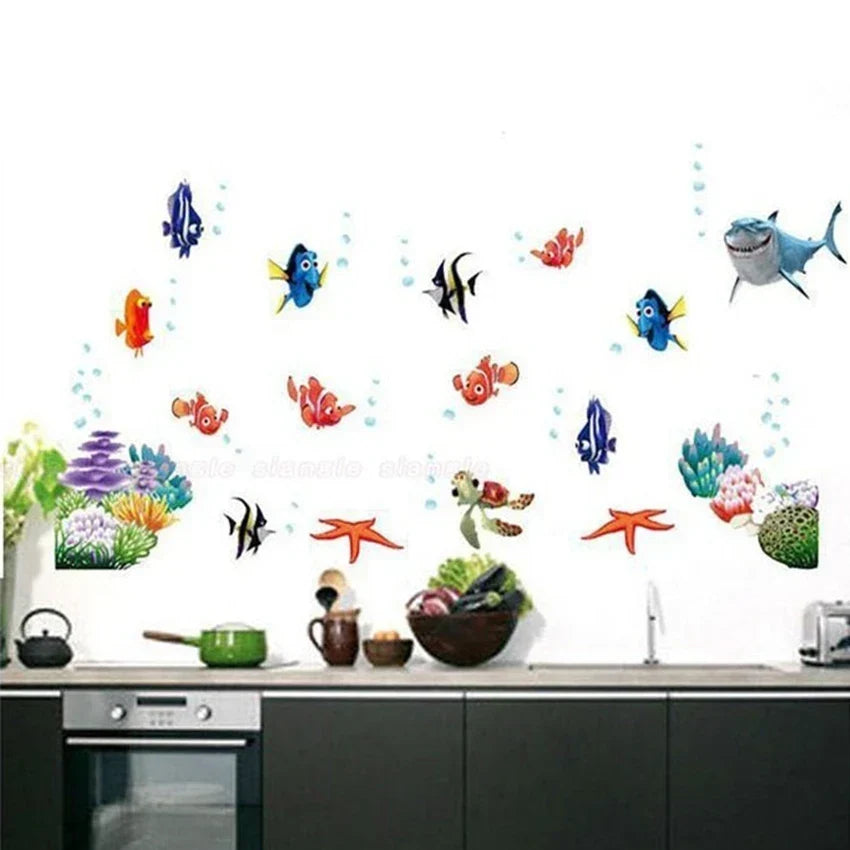 Kids Wall Stickers 3D Ocean Waterproof Vinyl