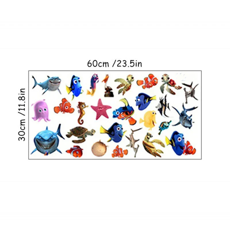 Kids Wall Stickers 3D Ocean Waterproof Vinyl