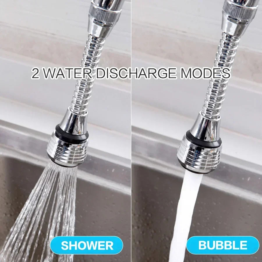 Kitchen Faucet Extension Stainless Steel Water-Saving 360° Swivel