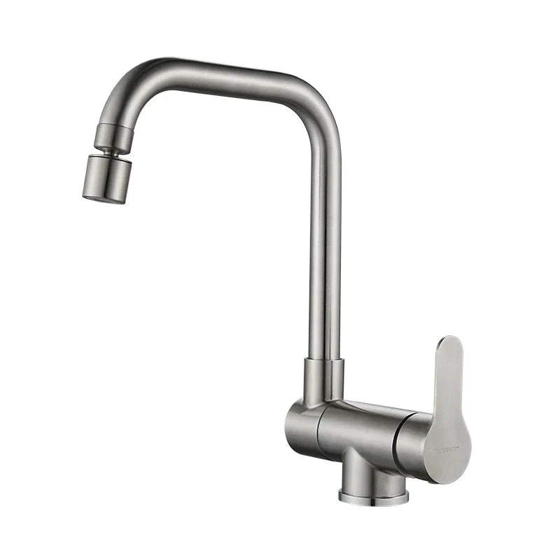 Kitchen Faucet Foldable Spout 360 Degree Swivel Dual Spray