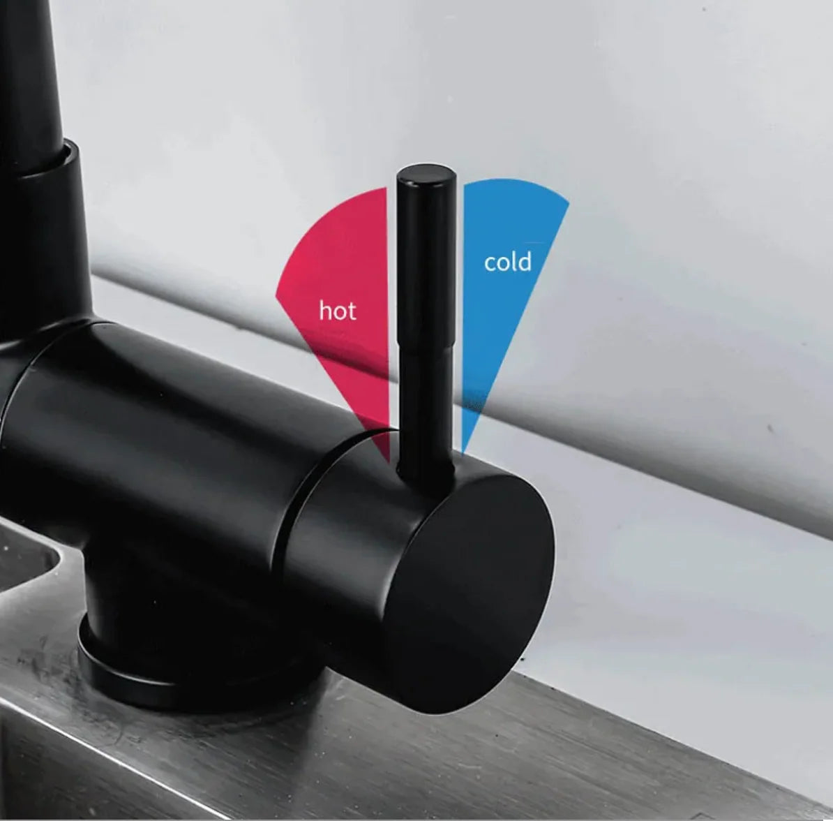 Kitchen Faucet Foldable Spout 360 Degree Swivel Dual Spray