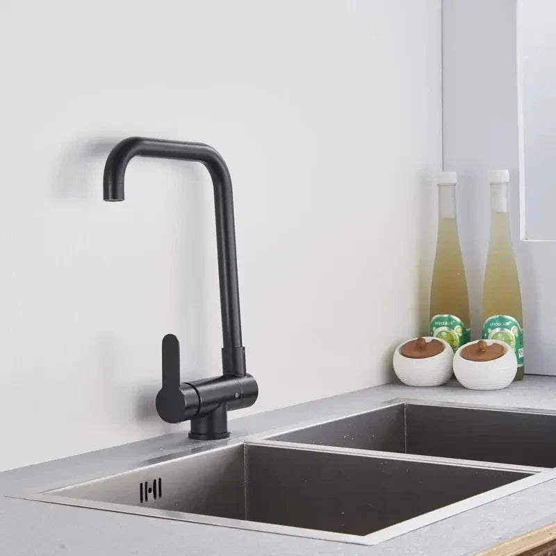 Kitchen Faucet Foldable Spout 360 Degree Swivel Dual Spray
