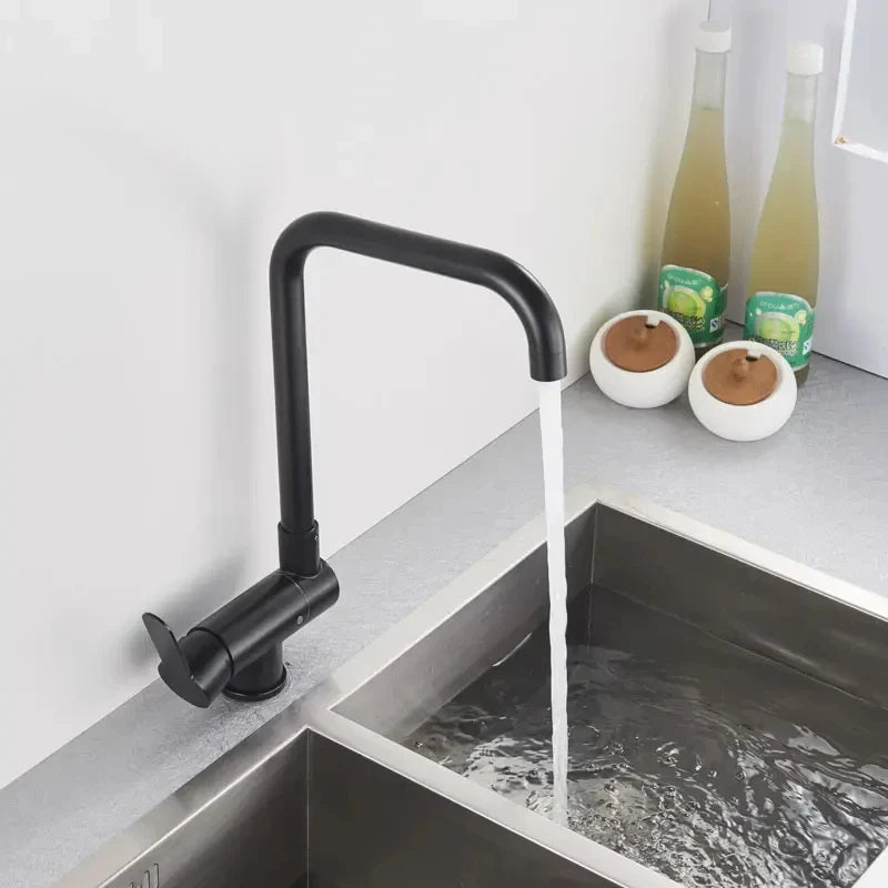 Kitchen Faucet Foldable Spout 360 Degree Swivel Dual Spray