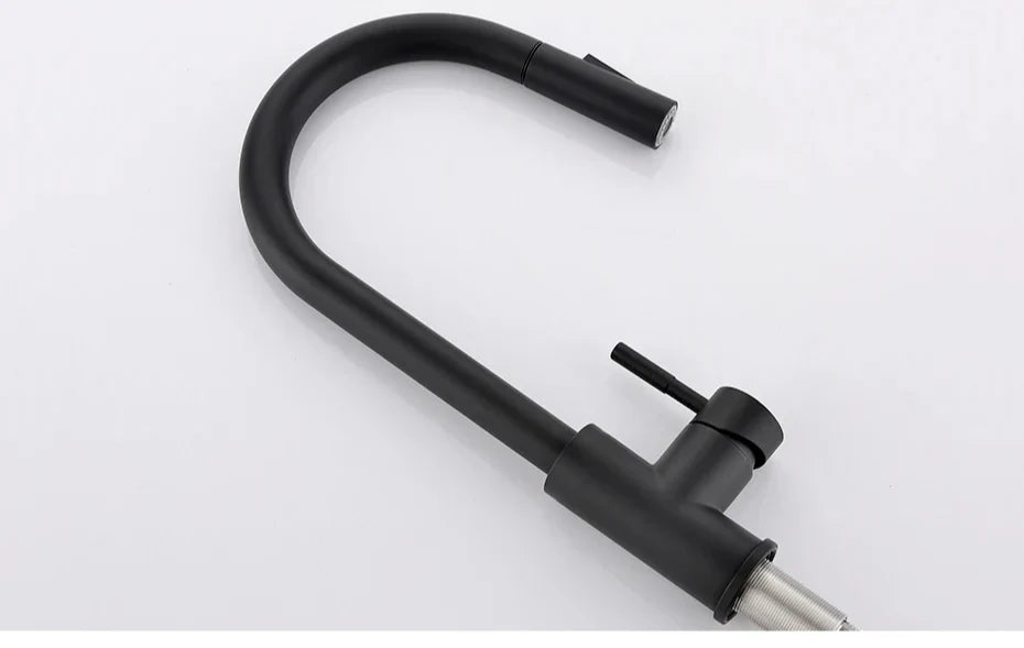 Kitchen Faucet Pull-Out Spout Single-Handle Silver Finish