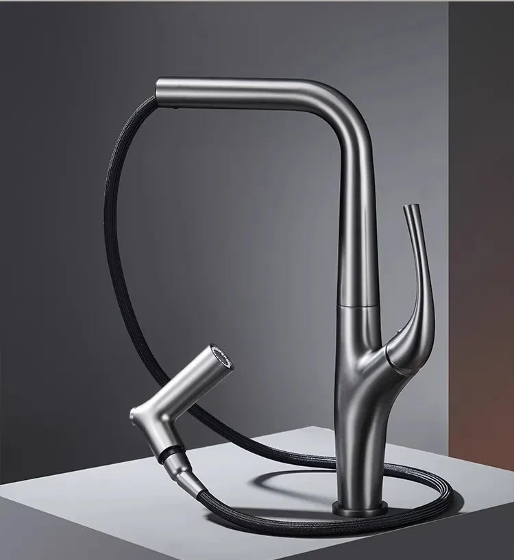 Kitchen Faucet Pull-Out Spray Solid Brass 360 Swivel