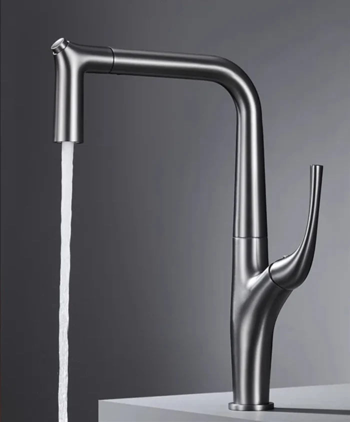 Kitchen Faucet Pull-Out Spray Solid Brass 360 Swivel