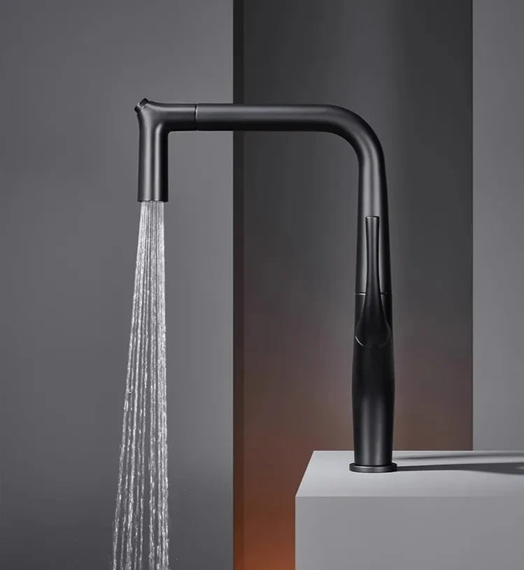 Kitchen Faucet Pull-Out Spray Solid Brass 360 Swivel