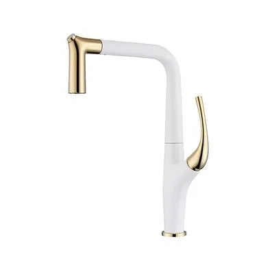 Kitchen Faucet Pull-Out Spray Solid Brass 360 Swivel
