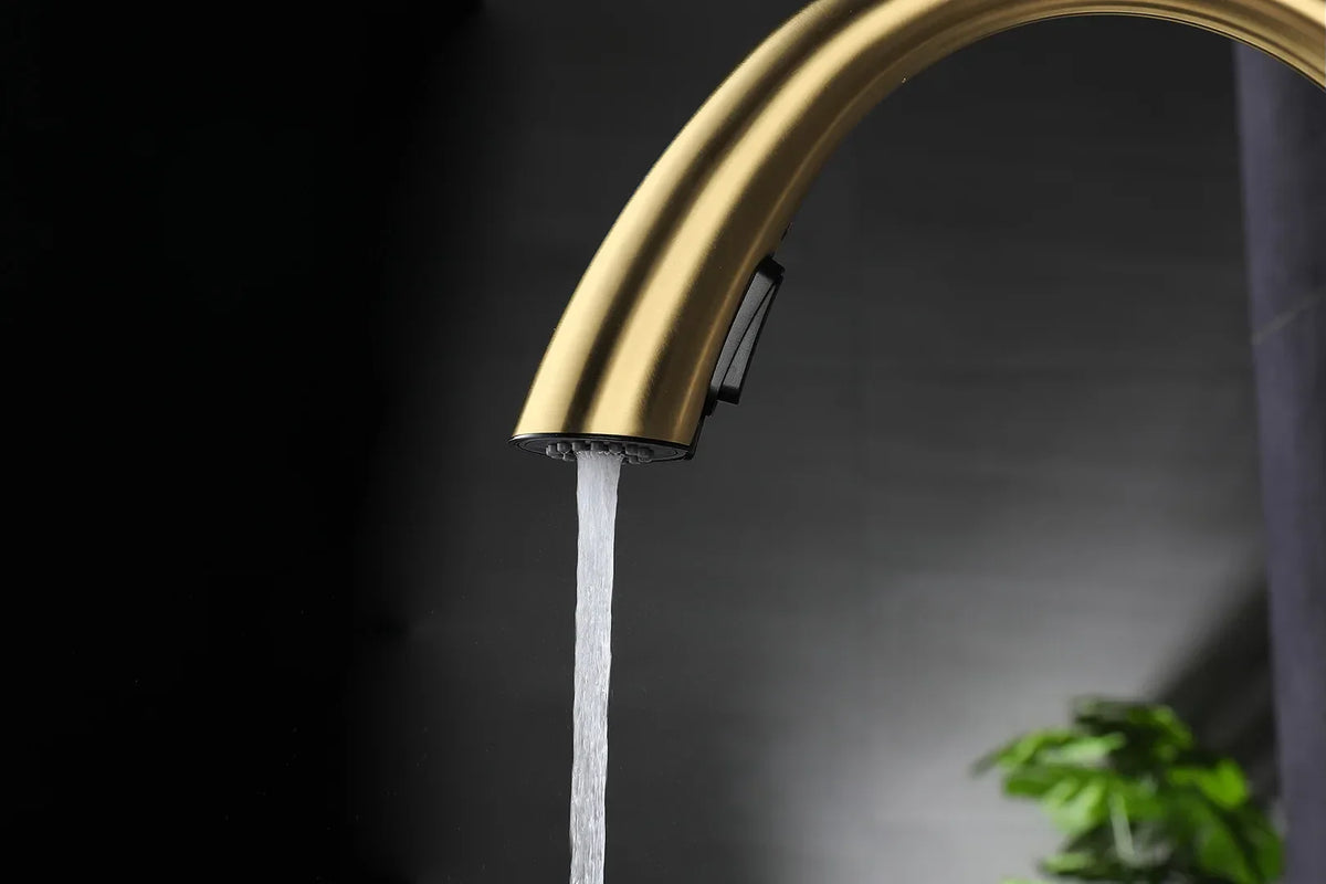 Kitchen Faucet Pull-Out Sprayer & Single-Handle 304 Stainless Steel