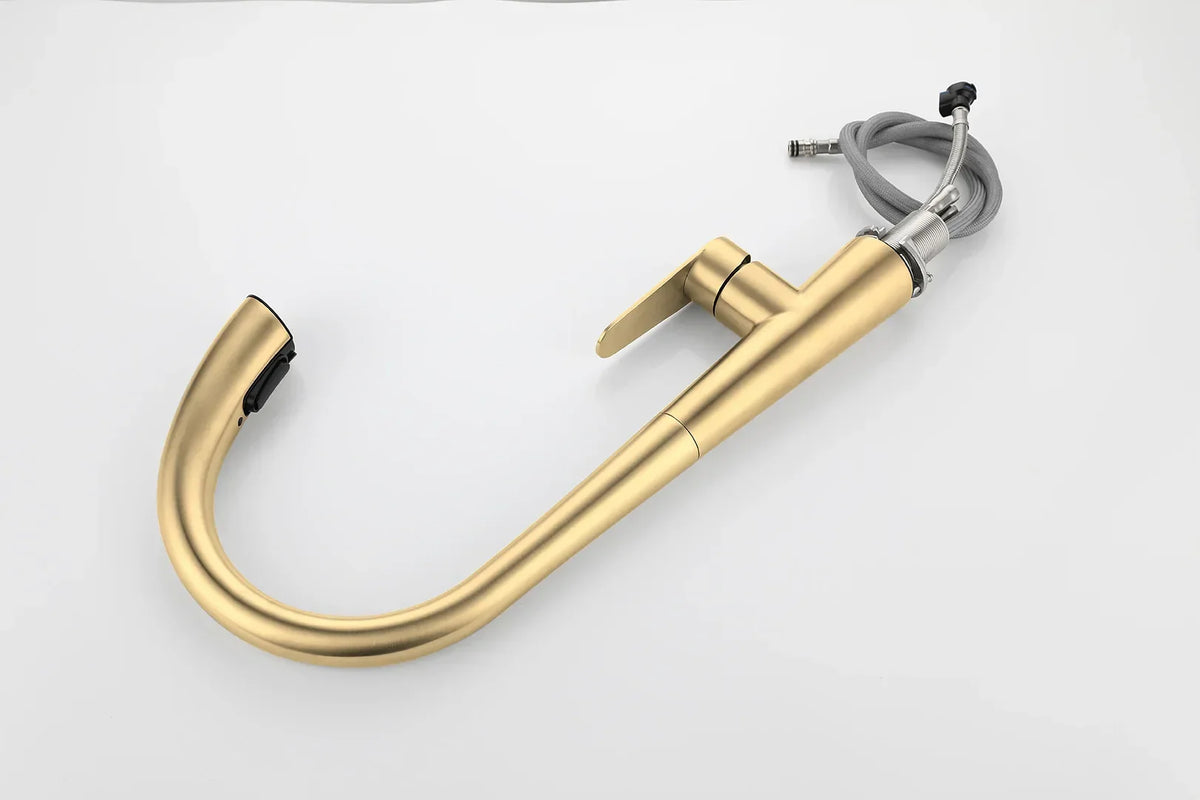 Kitchen Faucet Pull-Out Sprayer & Single-Handle 304 Stainless Steel