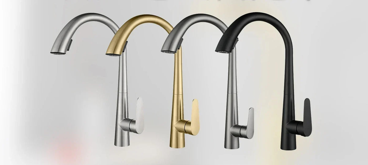 Kitchen Faucet Pull-Out Sprayer & Single-Handle 304 Stainless Steel