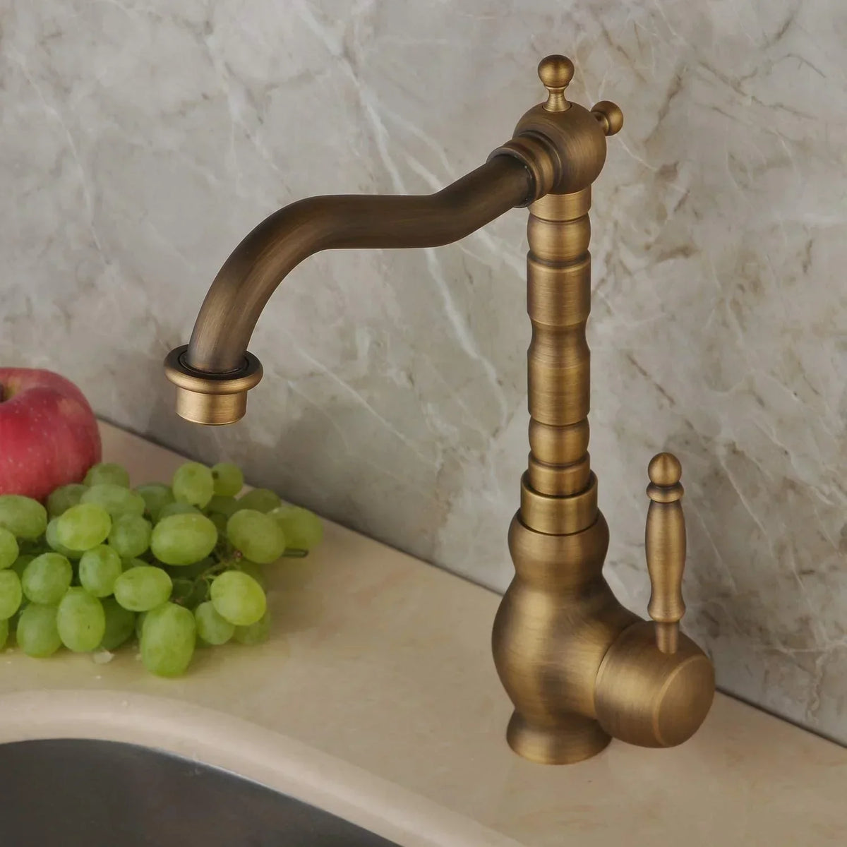 Kitchen Faucet Solid Brass 360° Swivel