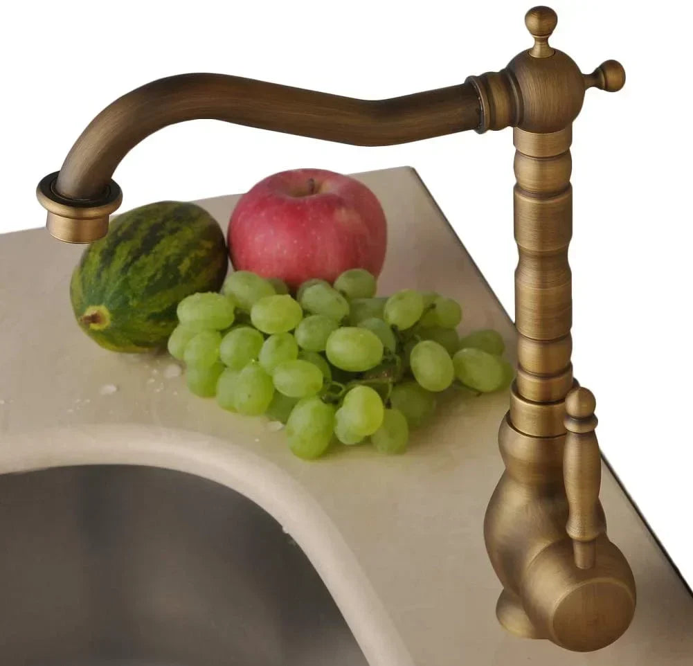 Kitchen Faucet Solid Brass 360° Swivel
