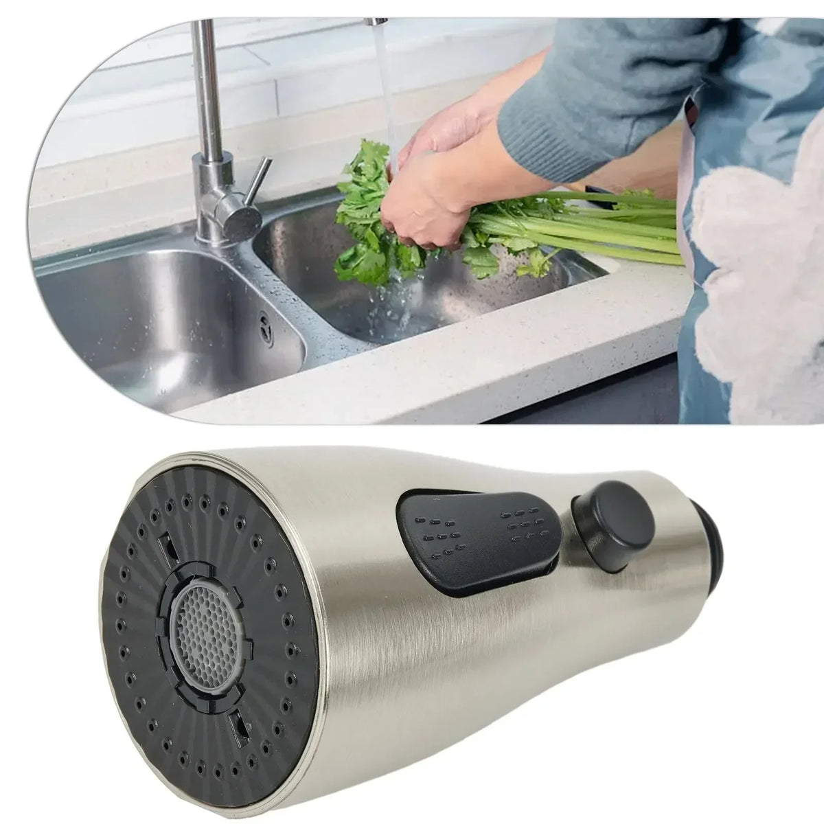 Kitchen Faucet Spray Head 3-Mode Universal Connector