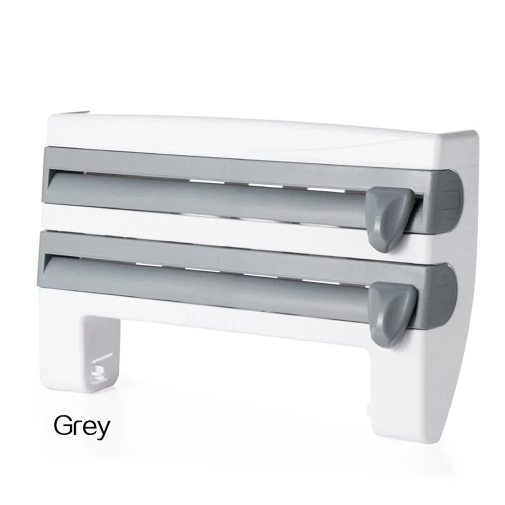 Kitchen Roll Holder 4-In-1 Wall-Mount Self-Adhesive Foil Cutter