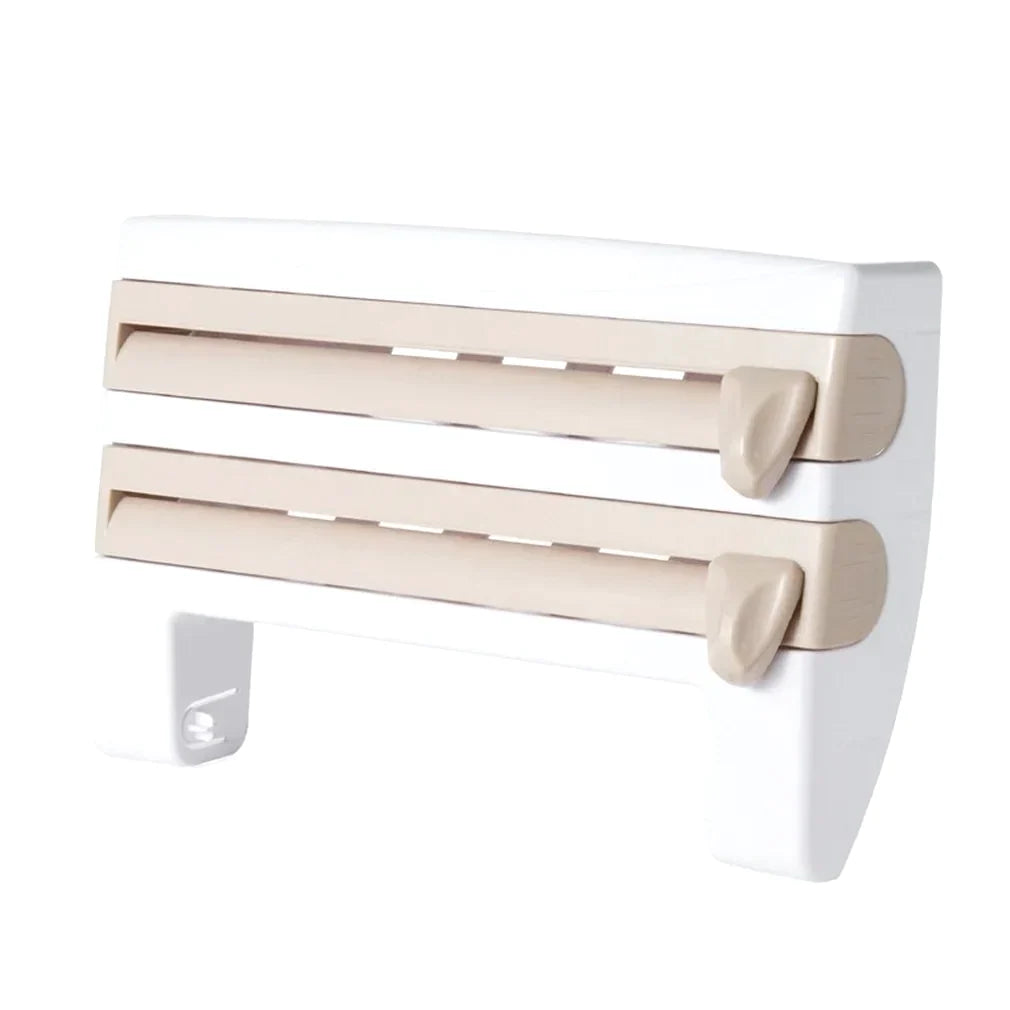 Kitchen Roll Holder 4-In-1 Wall-Mount Self-Adhesive Foil Cutter