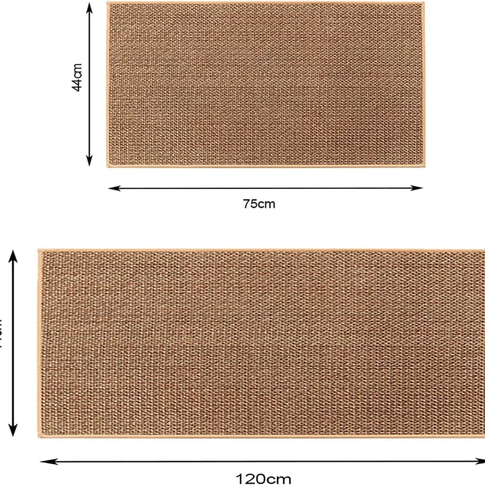 Kitchen Runner Non-Slip Braided Faux-Sisal Machine Washable