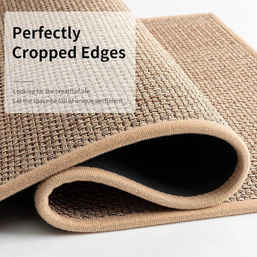 Kitchen Runner Non-Slip Braided Faux-Sisal Machine Washable