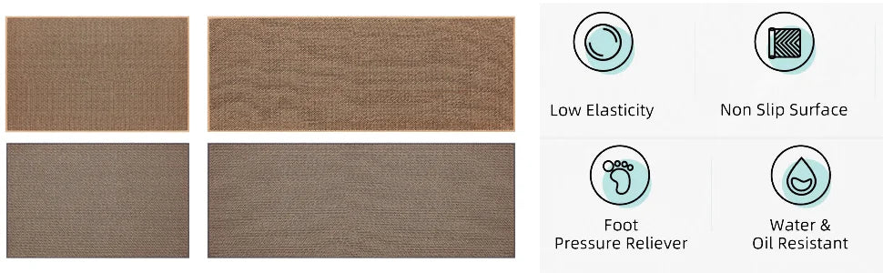 Kitchen Runner Non-Slip Braided Faux-Sisal Machine Washable