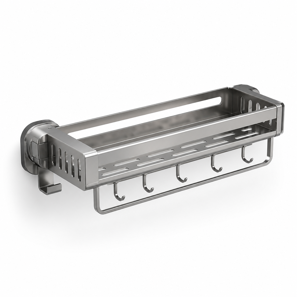 Kitchen Shelf Suction Cups & Hooks Rust-Resistant Metal