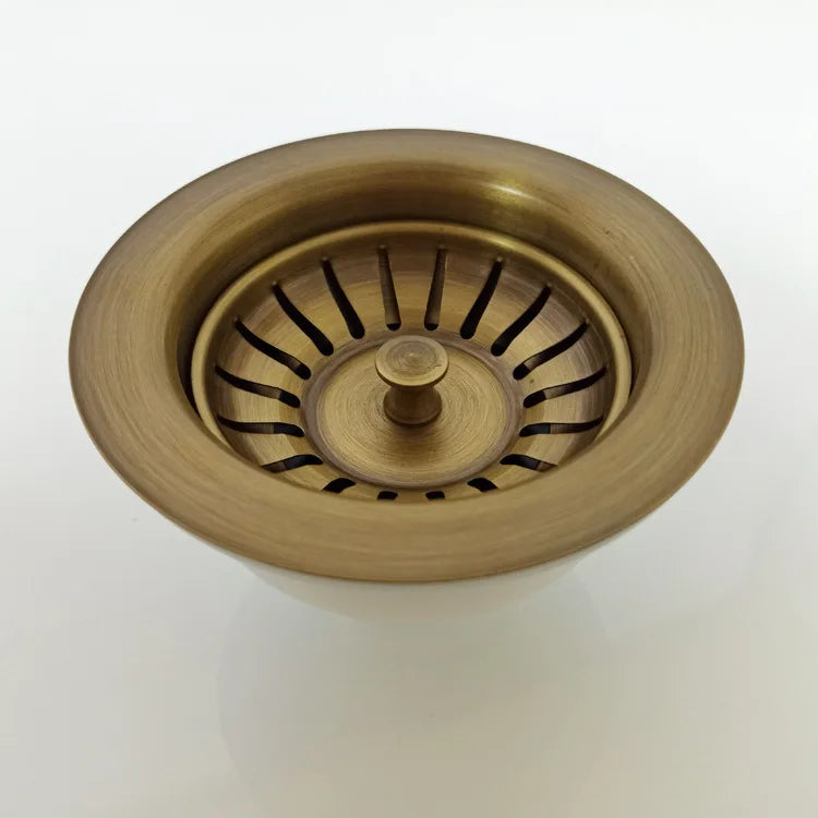 Kitchen Sink Stopper Solid Brass Antique Bronze 3.5 Inch