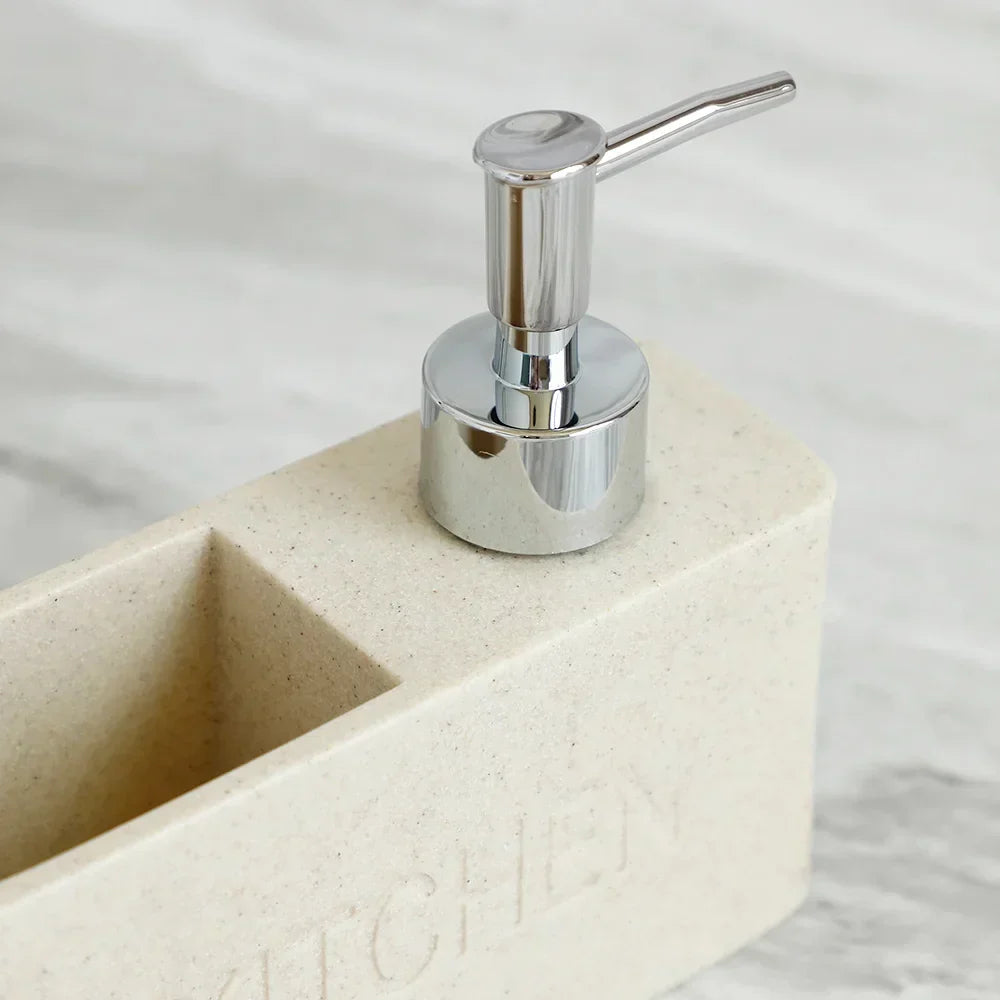 Kitchen Soap Dispenser & Sponge Holder Refillable Space-Saving