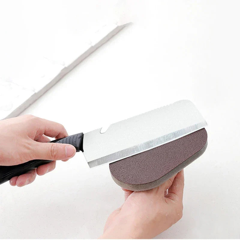 Kitchen Sponge Brush Melamine Fiber 2-In-1 Ergonomic Handle