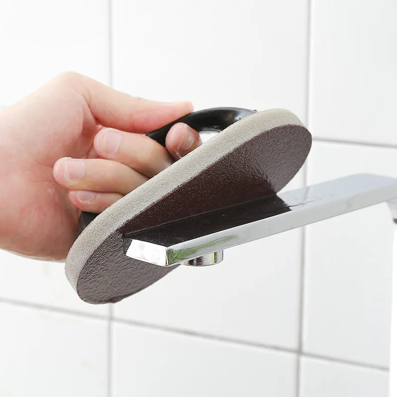 Kitchen Sponge Brush Melamine Fiber 2-In-1 Ergonomic Handle