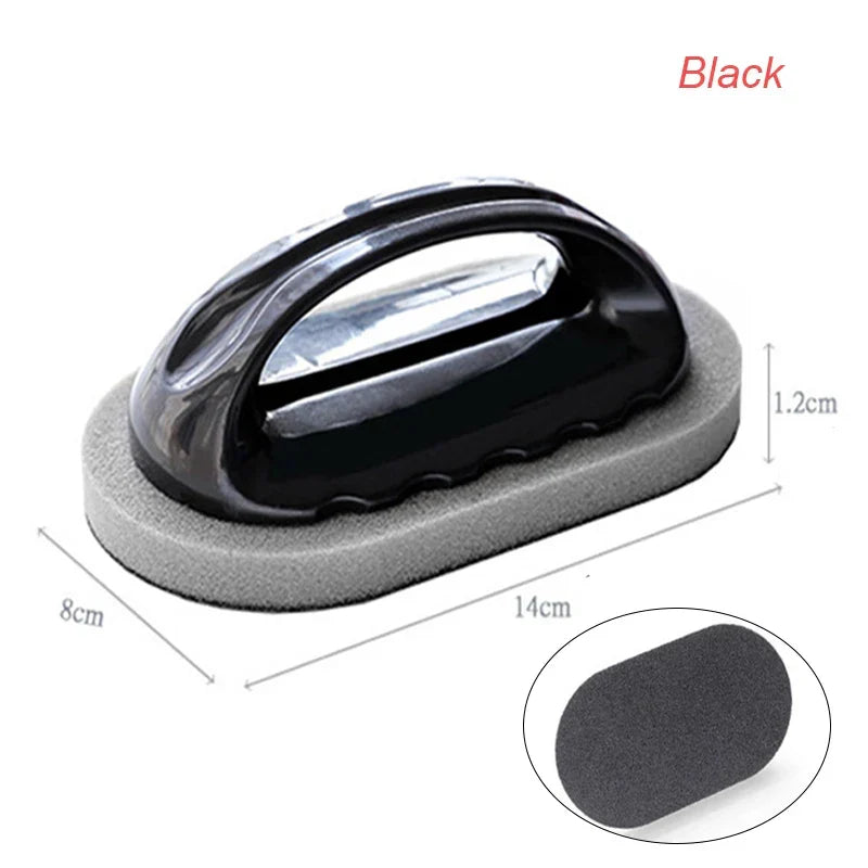 Kitchen Sponge Brush Melamine Fiber 2-In-1 Ergonomic Handle