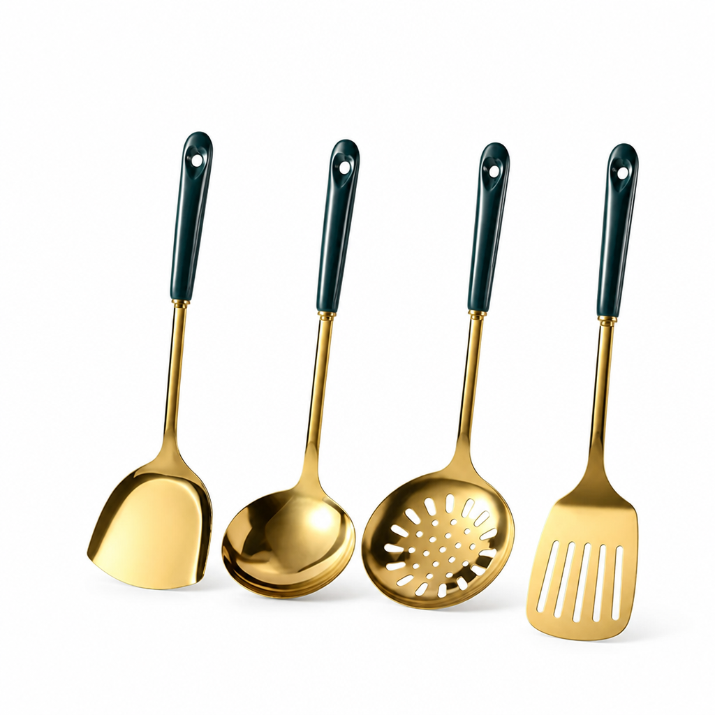 Kitchen Utensil Set Stainless Steel & Ceramic Handles
