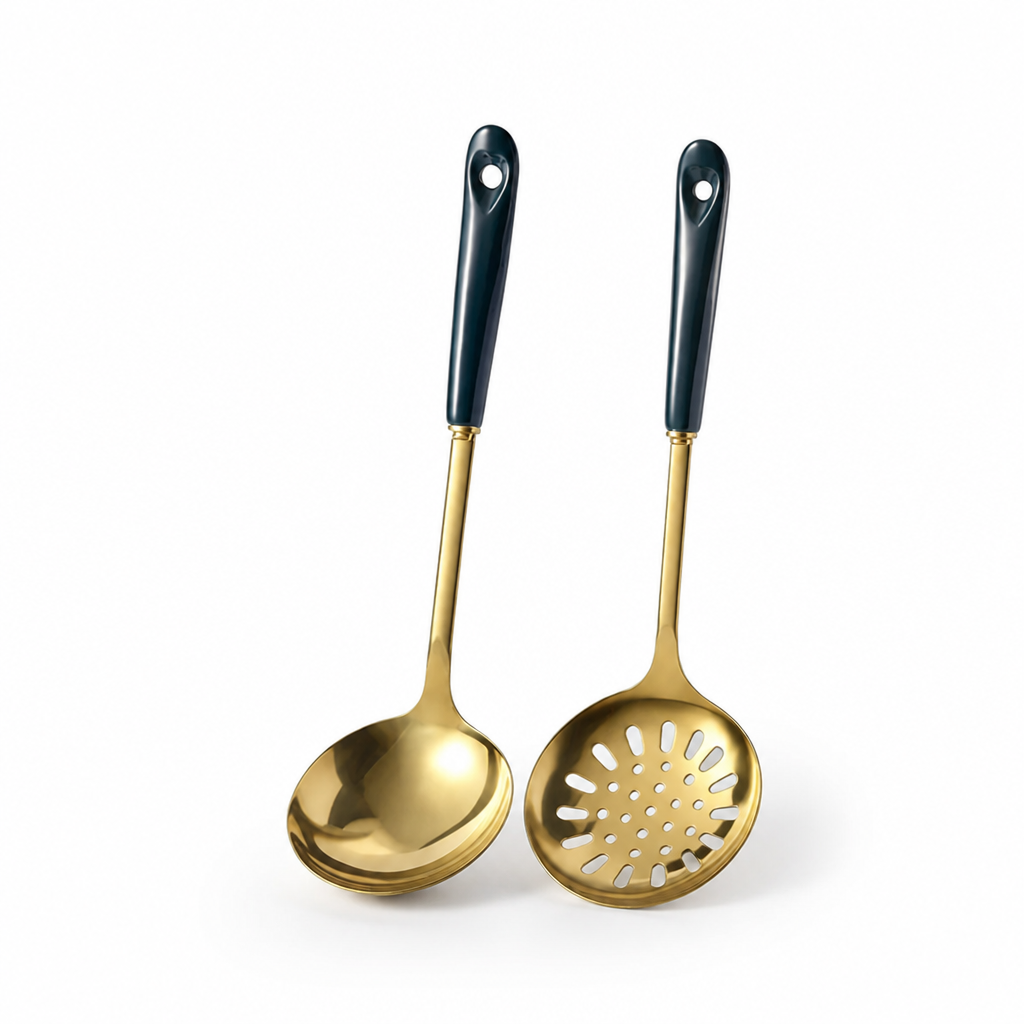 Kitchen Utensil Set Stainless Steel & Ceramic Handles