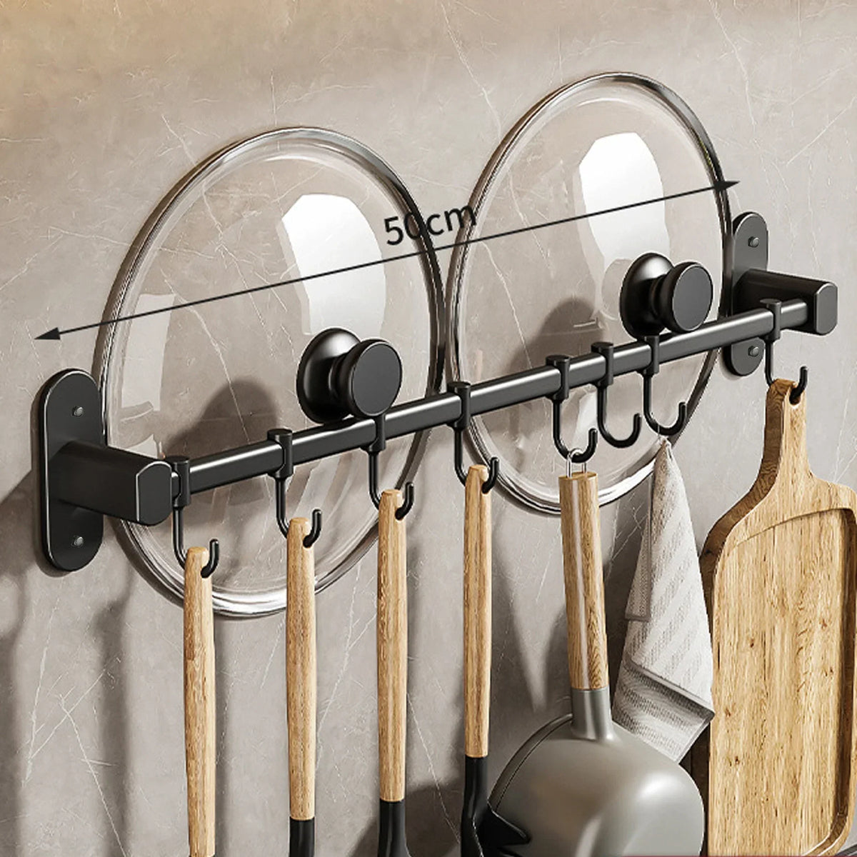 Kitchen Wall Rack Self-Adhesive No-Drill