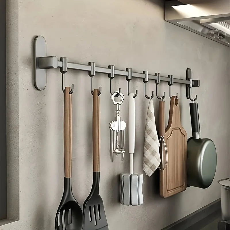 Kitchen Wall Rack Self-Adhesive No-Drill