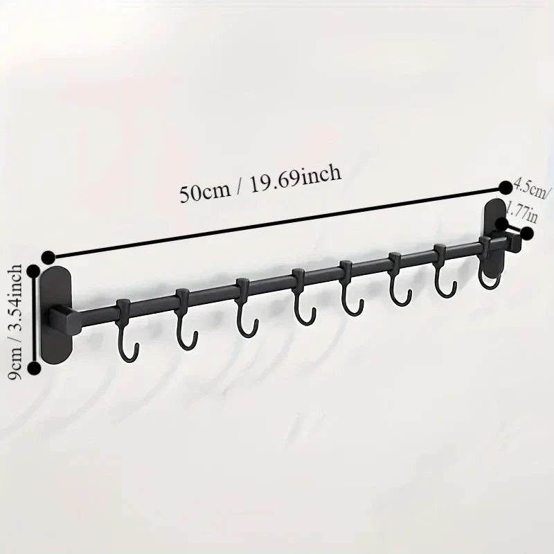 Kitchen Wall Rack Self-Adhesive No-Drill