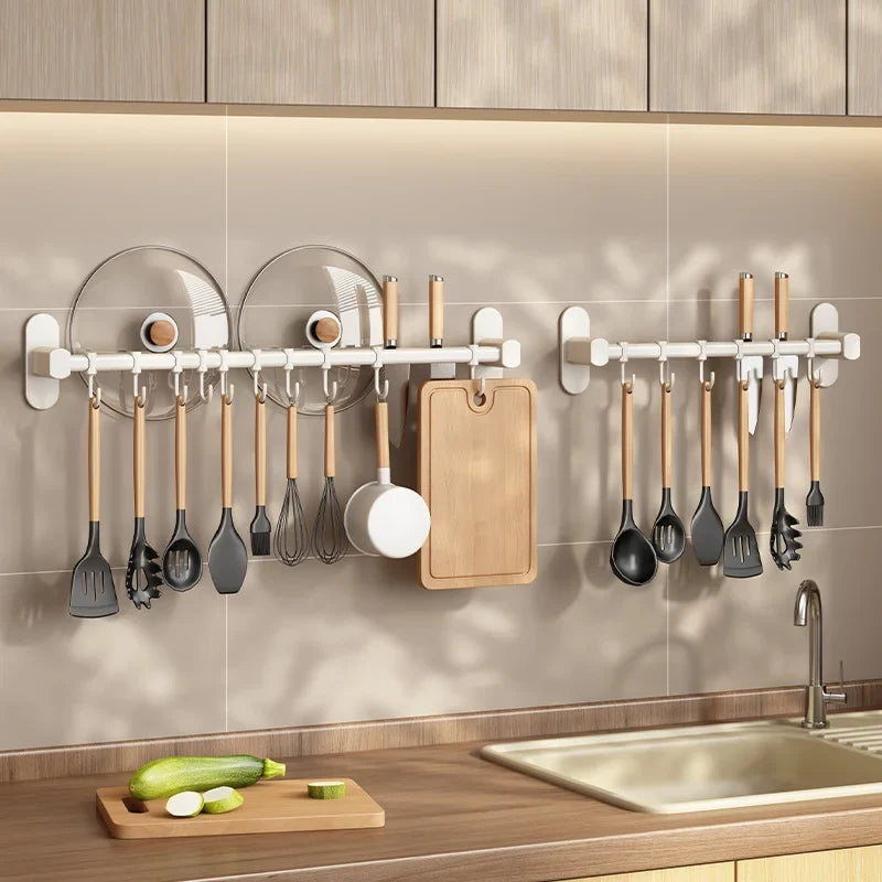 Kitchen Wall Rack Self-Adhesive No-Drill
