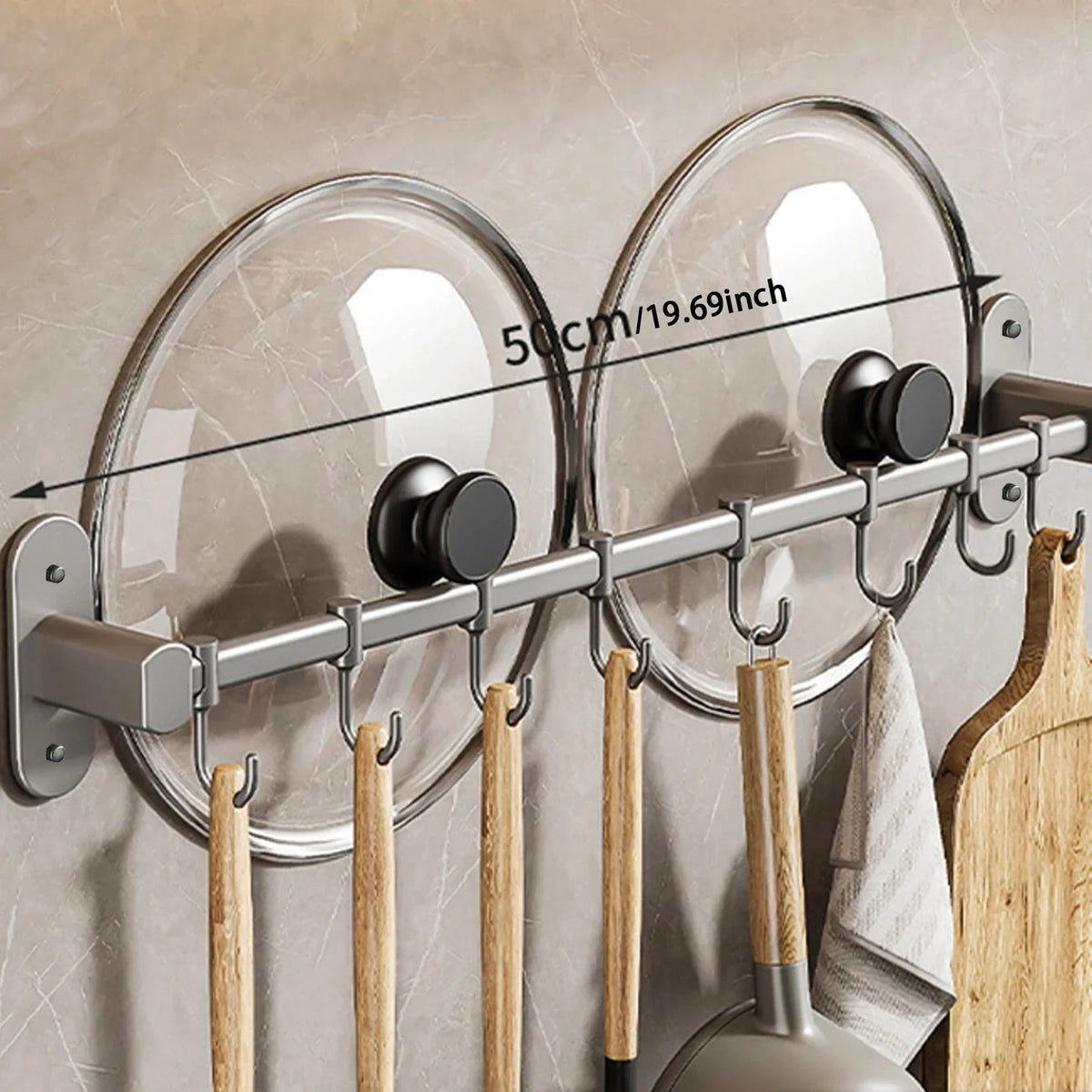 Kitchen Wall Rack Self-Adhesive No-Drill