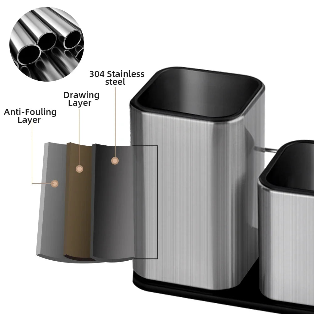 Knife Block Stainless Steel Antibacterial For 8 Inch Knives
