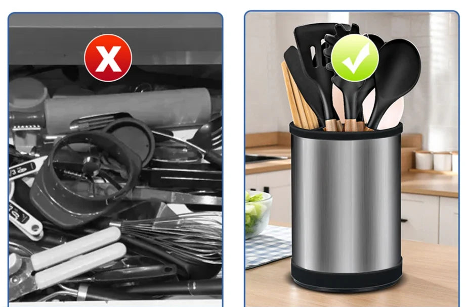 Knife Block Stainless Steel Antibacterial For 8 Inch Knives