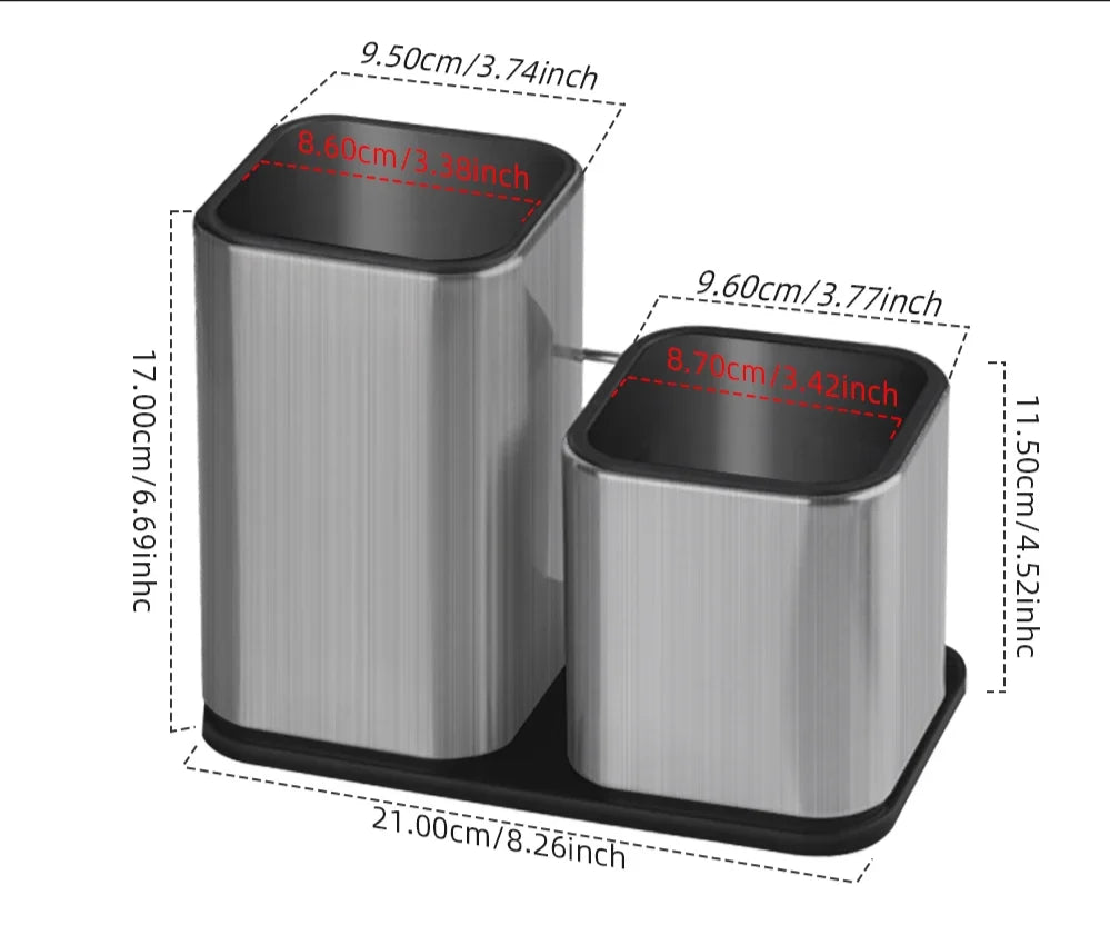 Knife Block Stainless Steel Antibacterial For 8 Inch Knives