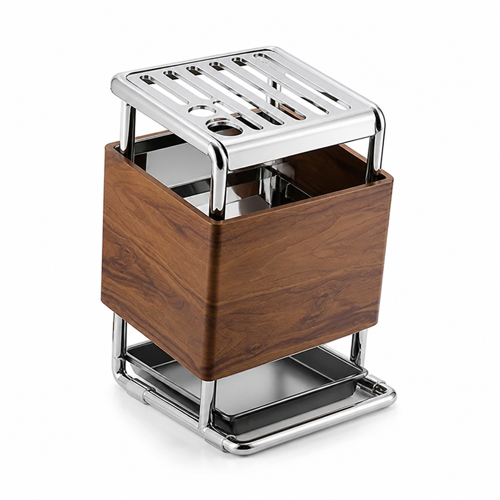 Knife Block Wood Look Cutlery & Board Storage