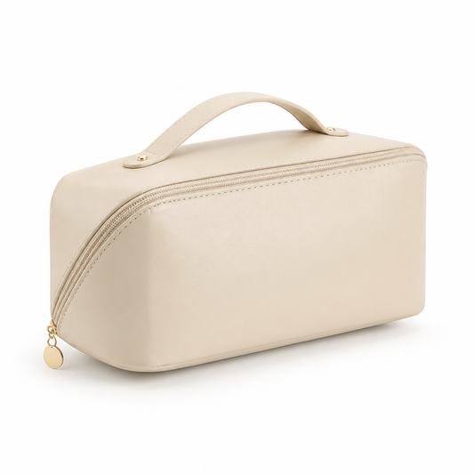 Large Waterproof Travel Makeup Bag (Built-In Steel Cable Opening)